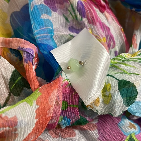 JADE Bunni from Johnny Was Floral silk blouse large - Picture 8 of 9